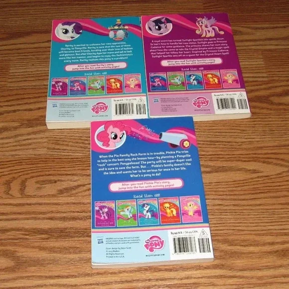 MY LITTLE PONY Chapter Lot (3) books Lot~Rarity~Twilight Sparkle~Pinkie Pie - Picture 2 of 3